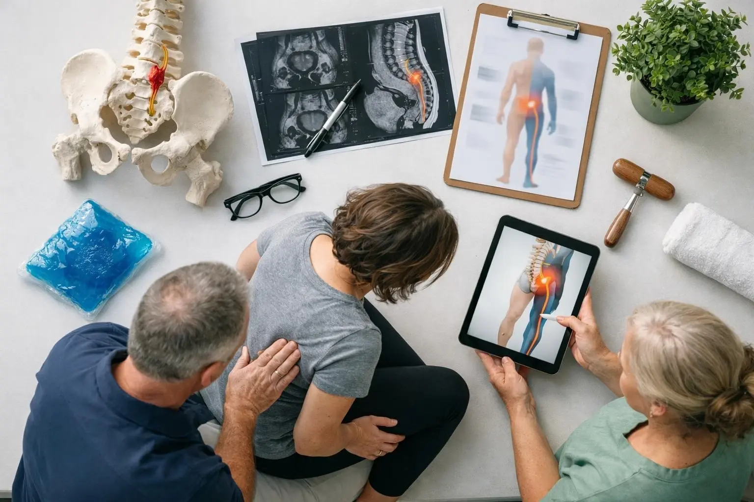 Sciatica in Chiropractor: Sciatica is nerve pain that starts in the lower back and travels—visual guide