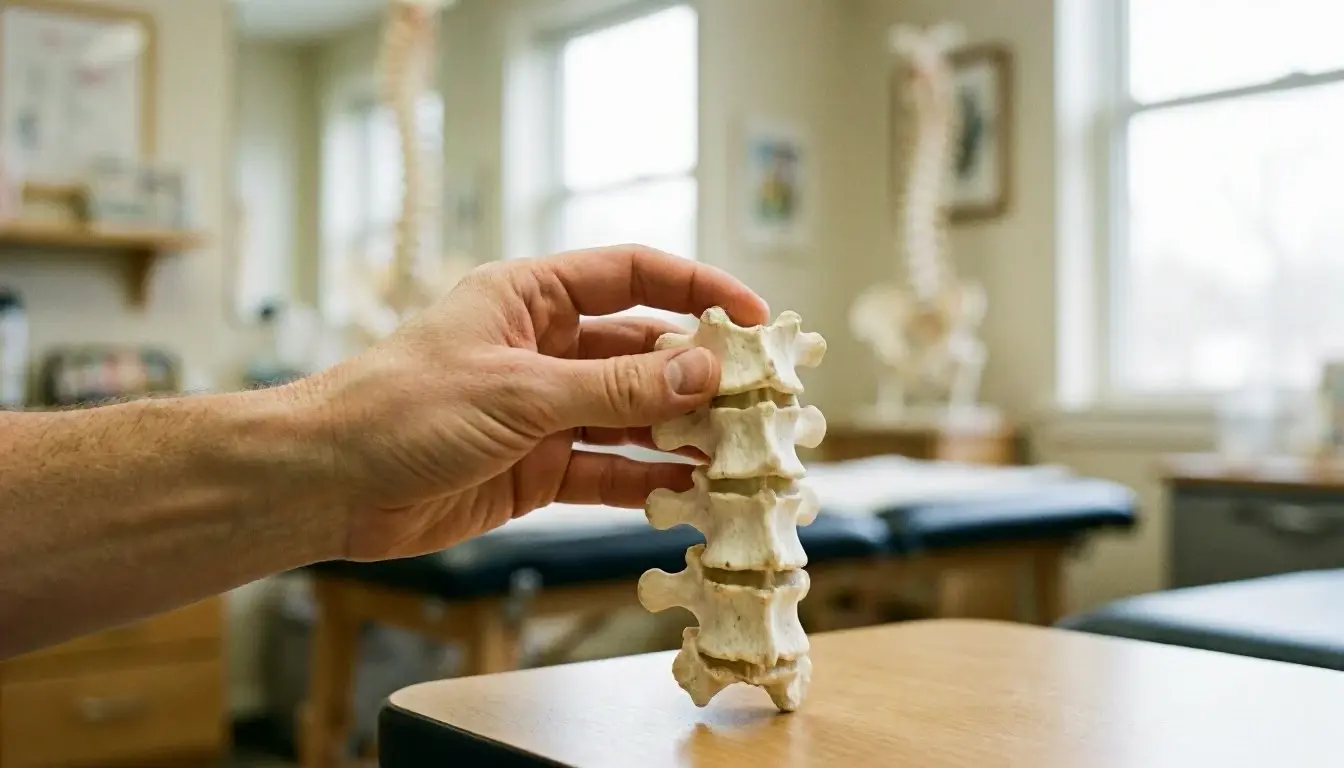 Vertebra in Chiropractor: Vertebra is one of the 33 individual bones that stack together to—visual guide